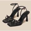 Fashion New Summer Fashion Open Toe Pure Color 2025 Women High Heels Non-slip Sexy Women Sandal Thin Heels Square Toe Women Shoes