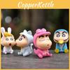 Cute Solid Pvc Animal Crayon Set Of 6 Pieces For Cake Decoration And Car Ornament