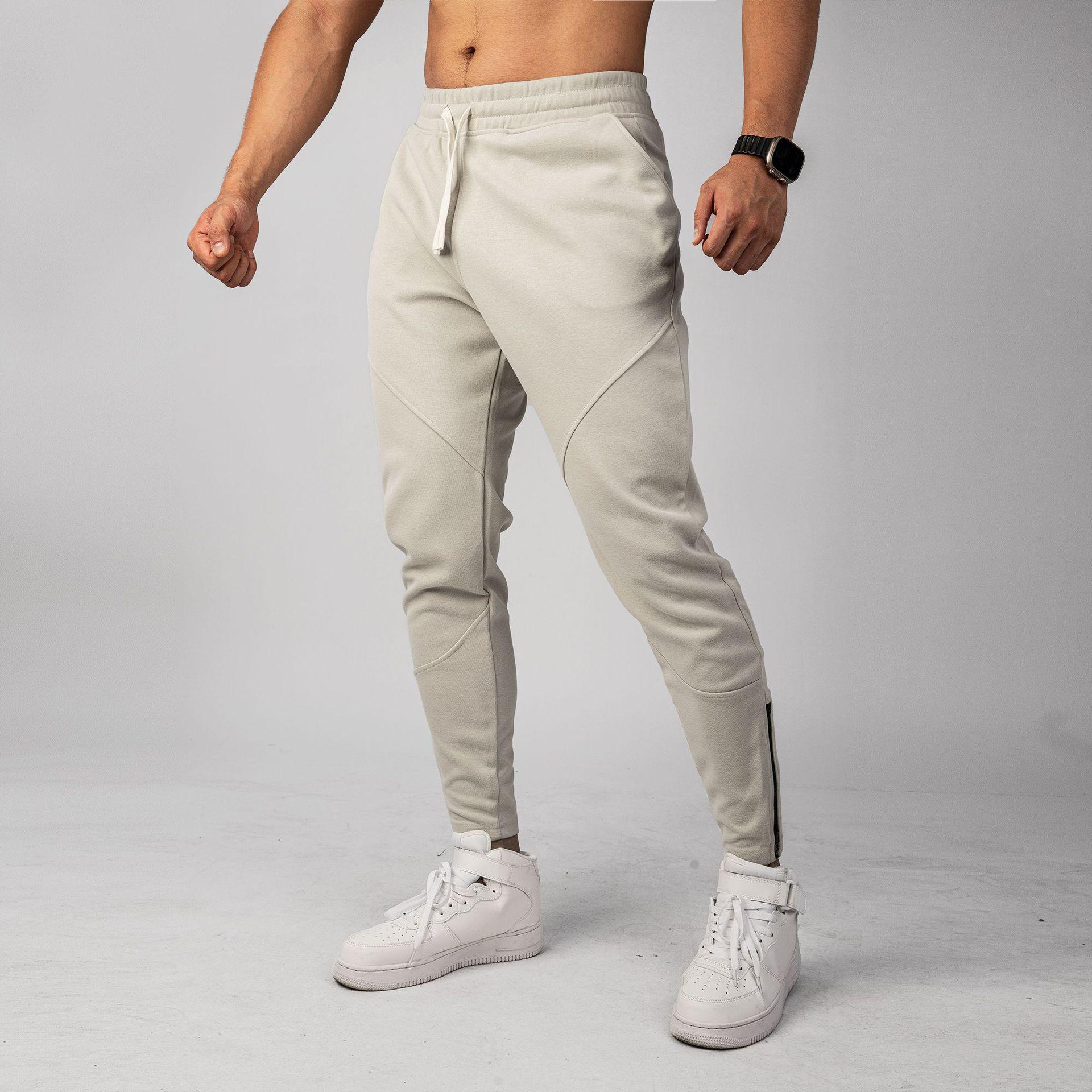 

Мужские облегающие спортивные брюки с манжетами — новый плотный фасон для весны/осени, теплый тренд для активного отдыха, универсальный. Large