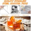 60 Pieces Cocktail Picks Stainless Steel Cocktail Skewers Set Reble Metal Martini Picks 4.3 Inches Sandwich Appetizer Toothpicks for Party Home Bar