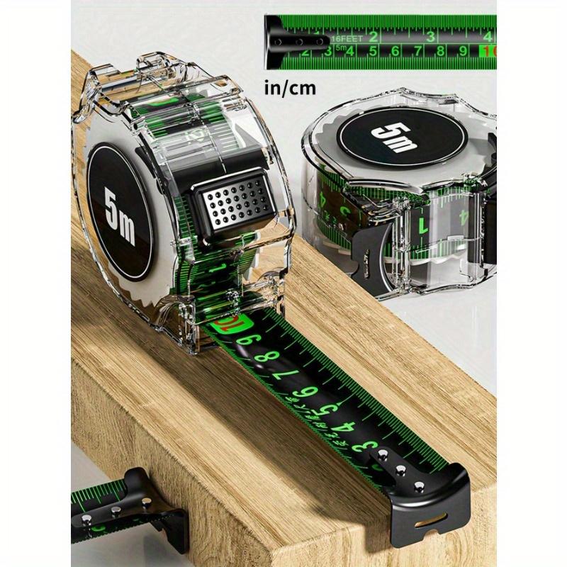 Self Locking Fluorescent Steel Tape Measure HighPrecision Ruler Measuring Tool Widened Meter Ruler