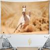Wandteppich mit Sporen, Pferd im Galopp, chinesische Tuschemalerei, Hippie-Natur, Bohemian-Schlafsaal-Studio-Dekor