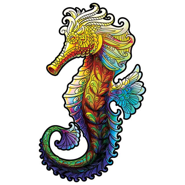 Whale 3d Jigsaw Wooden Animal Puzzles Toys Underwater World Fish Unique Puzzle Gift Interactive Games Educational Toy