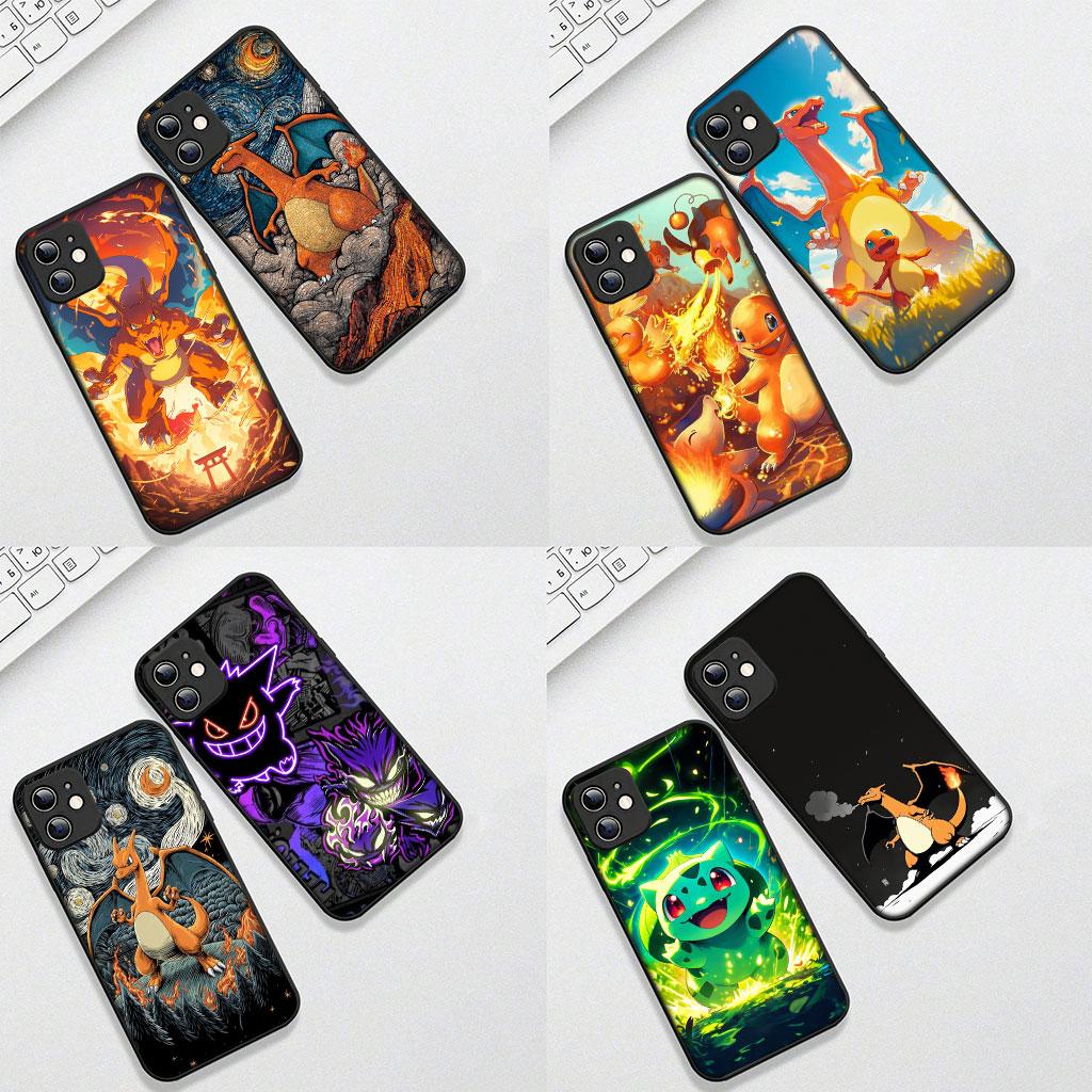 Cover for Samsung Galaxy S22 S21 S20 FE Ultra Plus A35 A36 A55 A37 A33 A34 A57 Case Charmander P-Pikachus Bulbasaur P-Pokemons