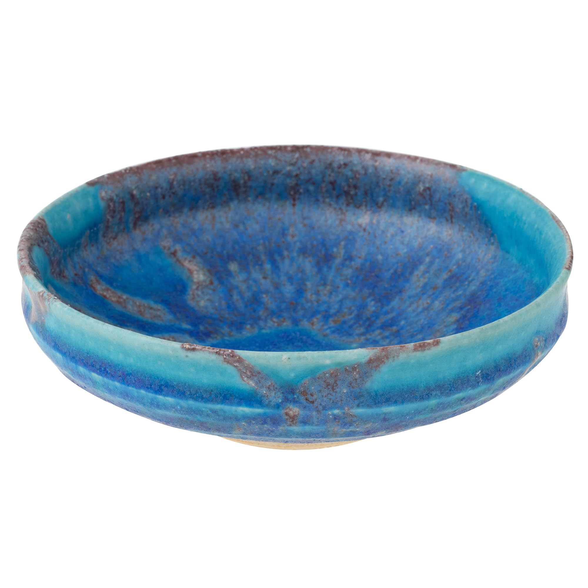 

Marui Seito Shigaraki Ware Hechimon Bowl, Small, Diameter 14cm, Dewgrass, Blue, MR-3-4237