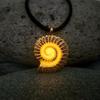 Mermaid Shell Necklace With Orange Glow For Women Fashion Jewelry