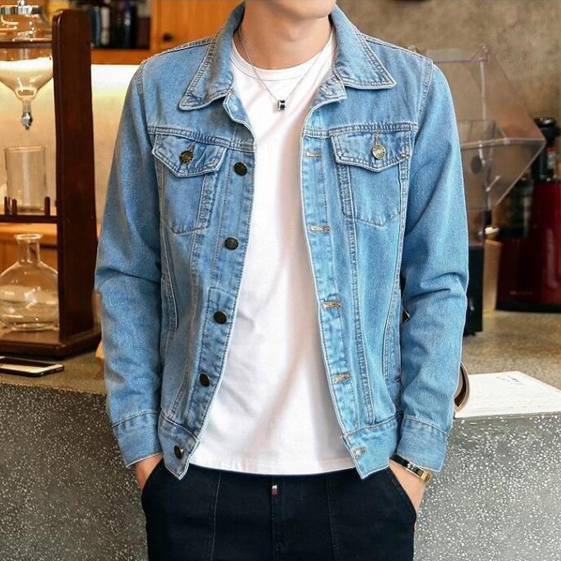 Denim Jackets Men Spring Autumn Fashion Streetwear Cotton Jeans Coats Male Casual Korean College Jean Jacket Jaqueta Masculina