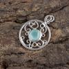 Aqua Chalcedony Pendant, 925 Solid Sterling Silver Jewelry, Gemstone Pendant, Gift For Her Handmade Dainty Jewelry