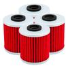 2/4/6 Pcs Cyleto Motorcycle Parts Oil Filter for Kawasaki KX250 KX250F KX250X 2004-2023 KX450 KX450F KX450X KX450SR 2016-2023