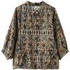Vintage Floral Print Oversized Cotton Linen Shirt Women Casual Loose Blouse Harajuku Leisure Button Up Tops