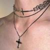 Coole Modische Kreuzkette Für Damen Herren Einfache Schlüsselbeinkette Luxuriös Elegant Nische High-End Halskette Schmuck Geschenke