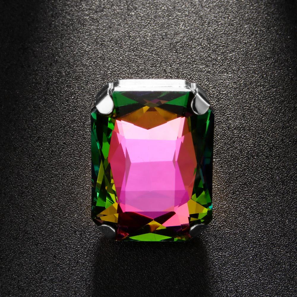 Nuovo Anello Quadrato Minimalista Anello Regolabile Gioielli Accessori da Donna di Alta Gamma