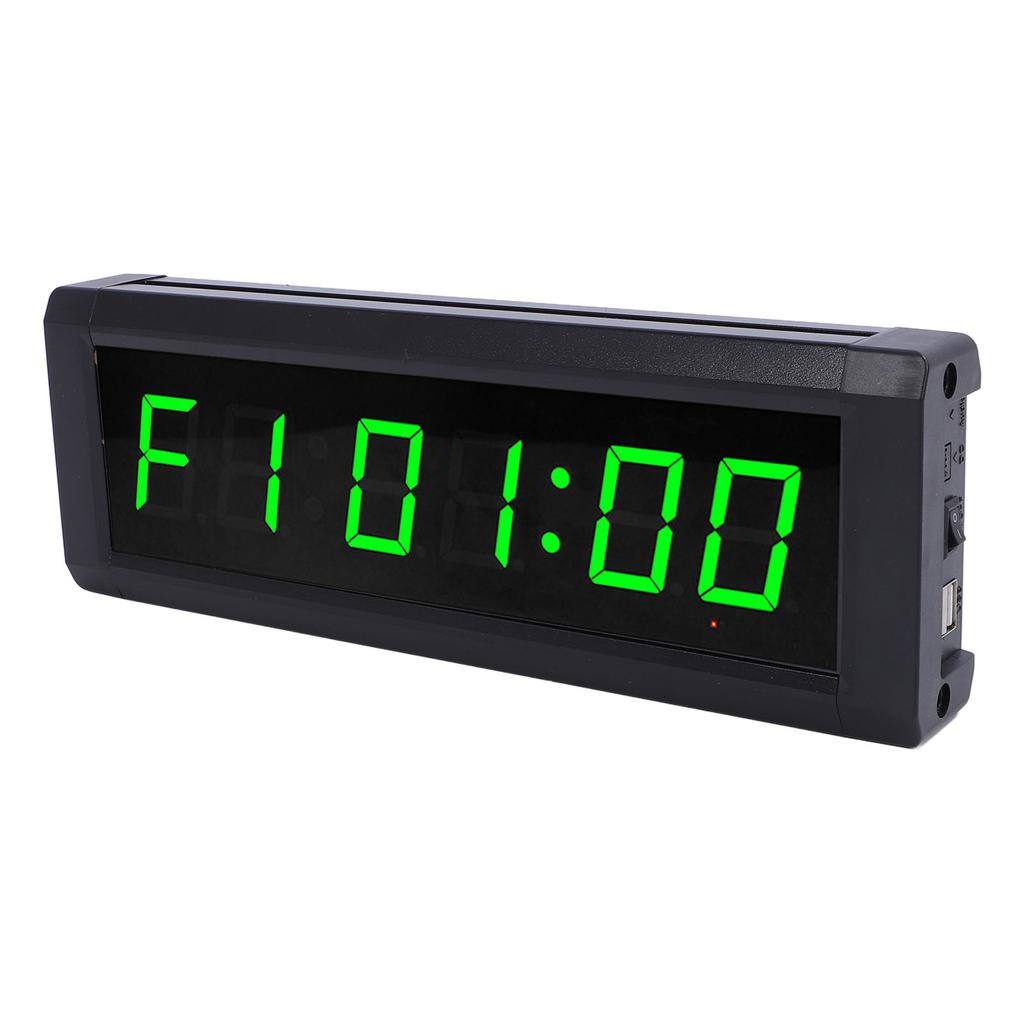 Digital Wall Clock 7 Color Timer Function 6 Digits Electric Wall Clock with Remote Control for Living Room Bedroom Kitchen