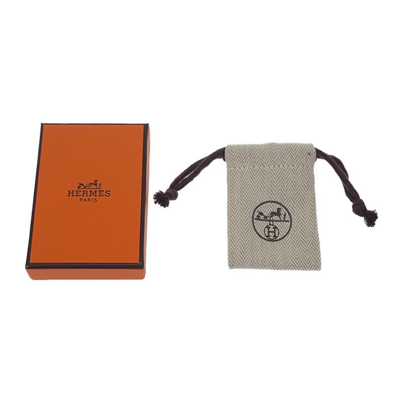 HERMES   Pierce black/Pink Gold Box Scarf/metal Women