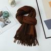 Double-sided Two-color Scarf for Women Autumn and Winter High End New Wool Scarf Shawl Imitation Cashmere Scarf