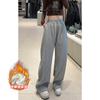 Winter New Large-size Sickle Pants Neutral Velvet Thickened Wide-leg Pants Warm Sports Casual Pants Are Available In One Piece.