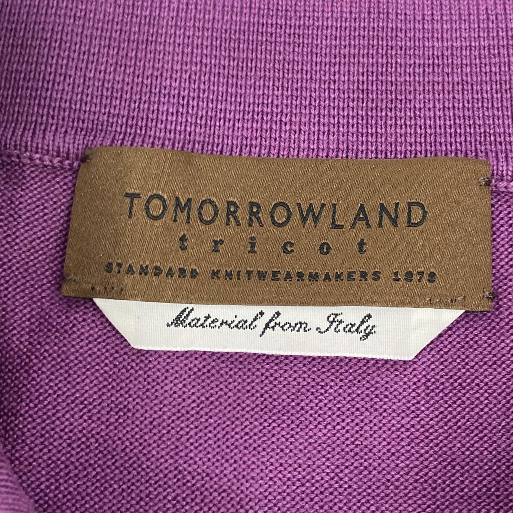 TOMORROWLAND 61-02-12-02002 Purple Silk Cotton Knit Polo Shirt SESIA tops M purpleUsed