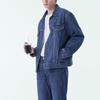 Levis Baumwolle Langarm Button-Down Jeansjacke Unisex Jacken Blau 85248-0019