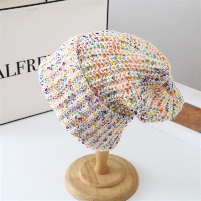 Winter Wool Hat Women's Autumn and Winter Versatile Trendy Hat Sweet Thickened Pullover Hat Men's Warm Ear Protection Knitted Hat