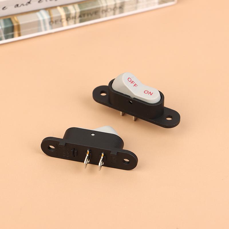 10Pcs White 2 Pin Light ON/OFF Boat Button Switch 2 Pin 2 Speed 250V 6A AC AMP 125V 10A Electric Wok Home Start Switches