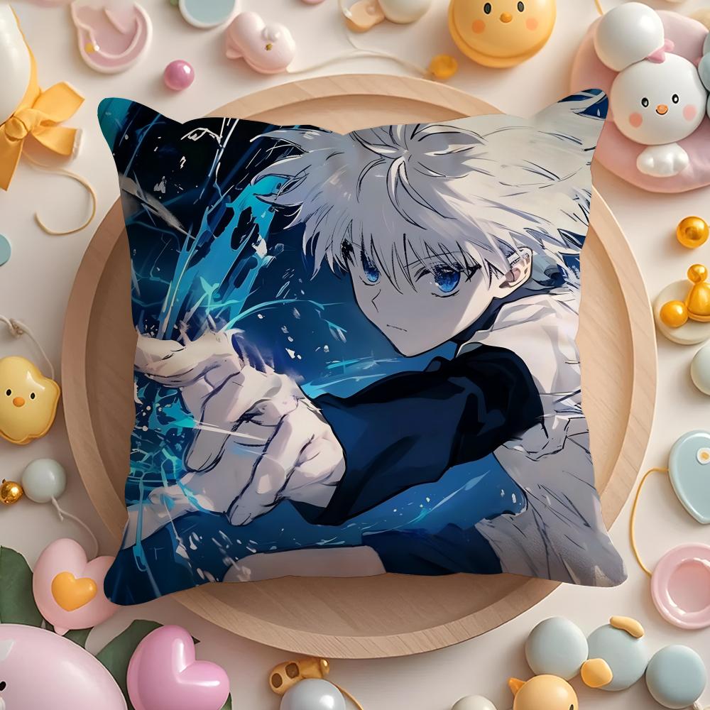 H-Hunter X H-Hunte Anime Cushion Cover Home & Car Multi-Scene Pillow Cover - Reversible, Soft & Durable for Daily Use