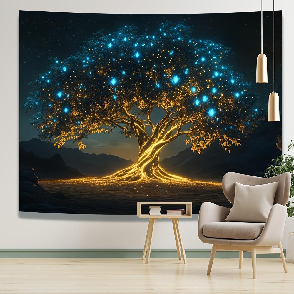 VIKAMA Tree of Life Tapestry Living Room, Bedroom, Outdoor Decorative Tapestry Yoga Room Wall Art Easy-to-Hang Home Decor