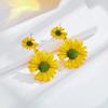 Charm Colorful Resin Daisy Drop Dangle Earrings for Women Classic Brincos Yellow Flower Stud Earring Summer Jewelry Accessories