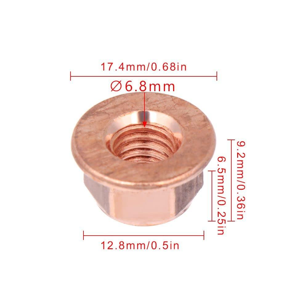 12Pcs Exhaust Manifold Nuts For BMW Mercedes Benz M8 Nut