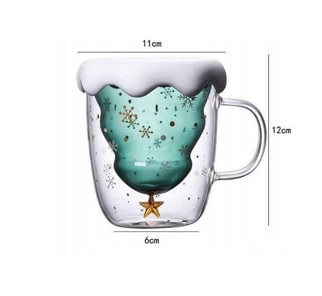 Christmas Tree Double Walled Glass 300 Ml