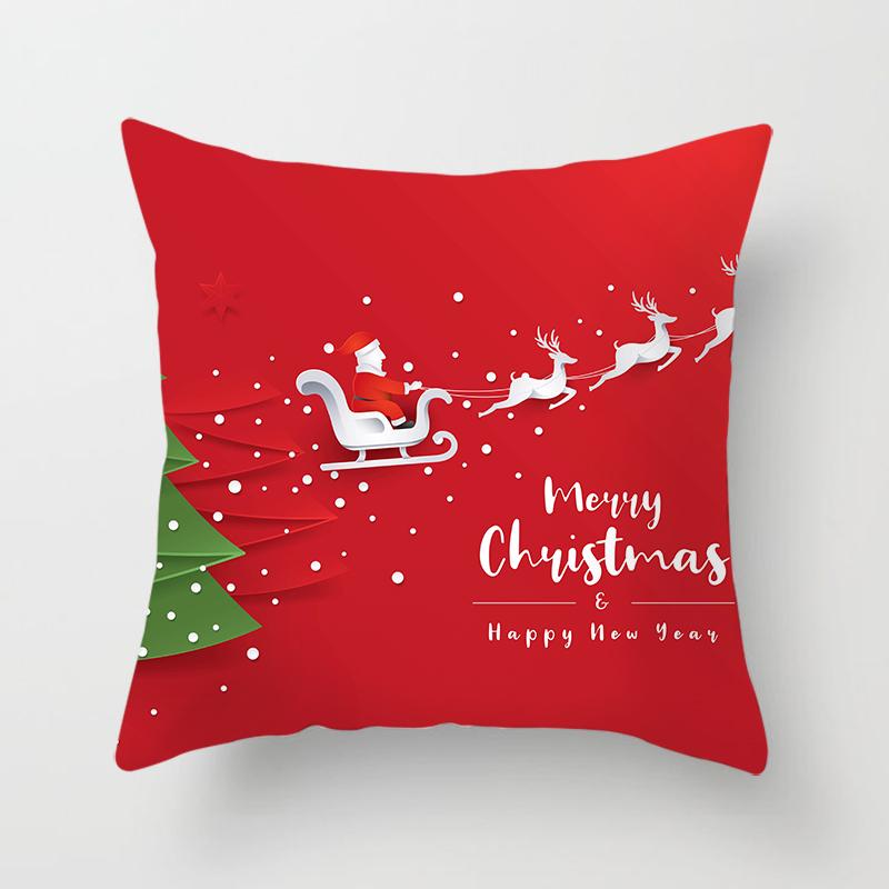 Christmas Home Pillow Covers Christmas Printed Bed Home Decor Cushion Covers Christmas Decor Pillow Covers