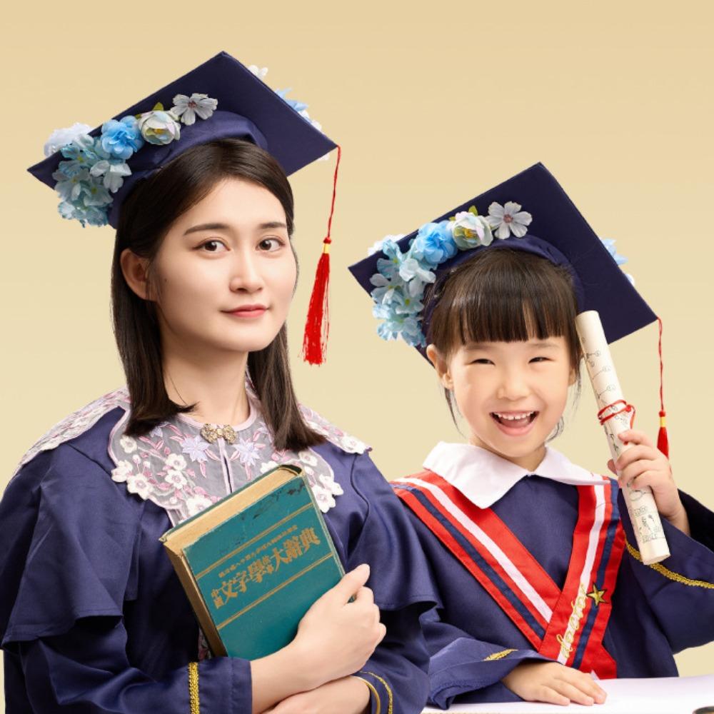 Mortar Board DIY Flowers Graduation Cap Graduation Hat From Kindergarten Graduation Season