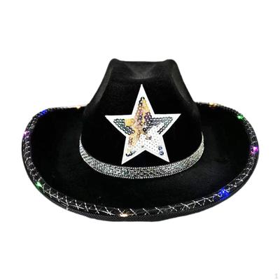 Cowboy Hat Decorative Cowgirl Sombrero Caps for Engagement Party Dress Up Women