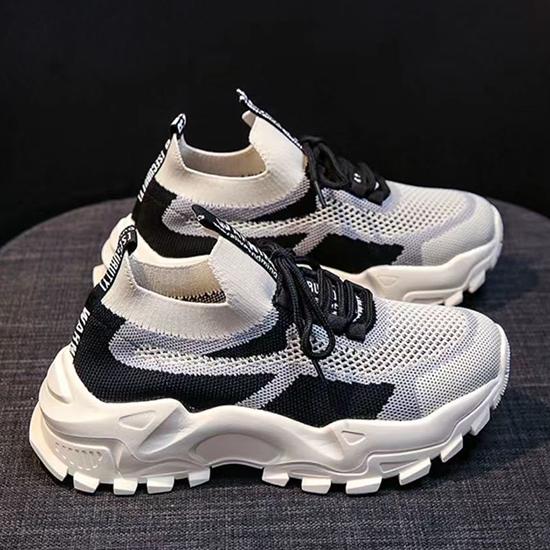 Spring and Autumn Shoes Women's Flying Weave Breathable Casual Women's Shoes Student Fashion Sports Shoes Versatile Popular Casual Shoes