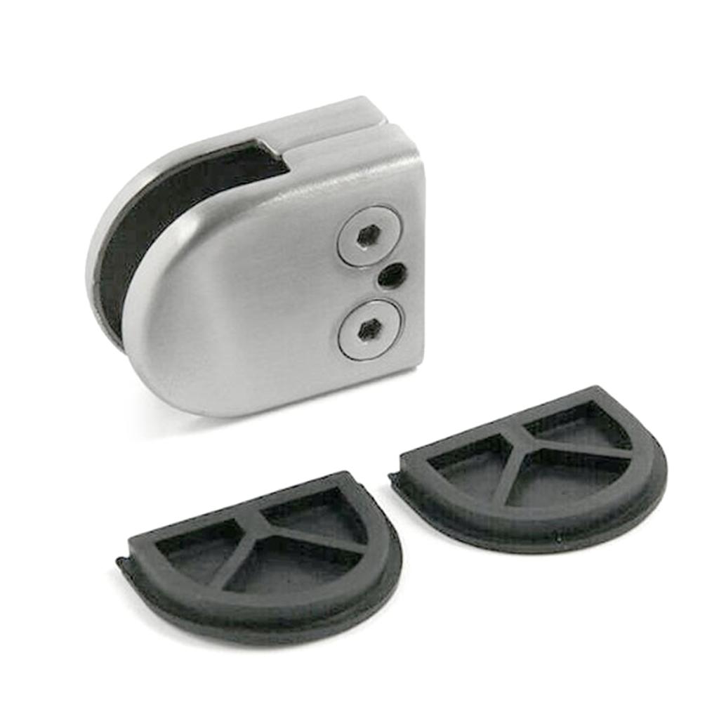 Stainless Steel Glass Clamp Support Bracket Stand Set Adjustable for Staircase and Balcony Railings No Drilling Required