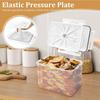 5L Pickle Jar with Airtight Lid Leakproof Fermentation Container with Handle Pressure Plate for Home Kitchen Food Preservation