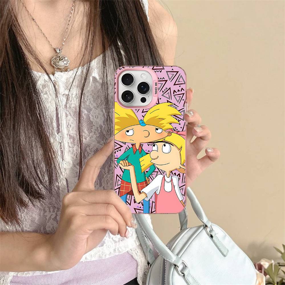 Hey A_Arnolds Cartoon Phone Cases For IPhone 17 16e 15 14 13 12 11 Plus Pro Max ProMax Colorful Covers