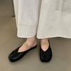 Fashion Female Soft Footwear Flats Ladies Mary Janes Shoes Shallow Strange Toe Fashion Elastic Band Women Flats Slides Shoes Mules