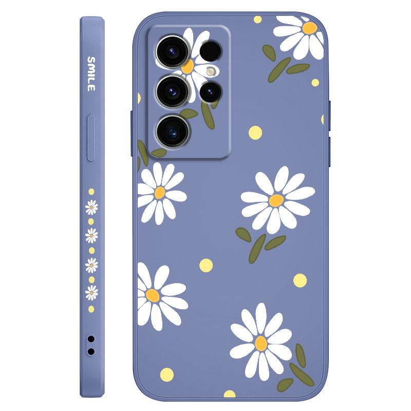 Coque de téléphone élégante à marguerites pour Samsung Galaxy S25 S24 S23 S22 S21 S20 S10 S10E Ultra Plus FE Note 20 Ultra Plus