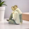 New Resin father and son sculpture creative crafts family figure statue artist home decoration memorial day father's gift