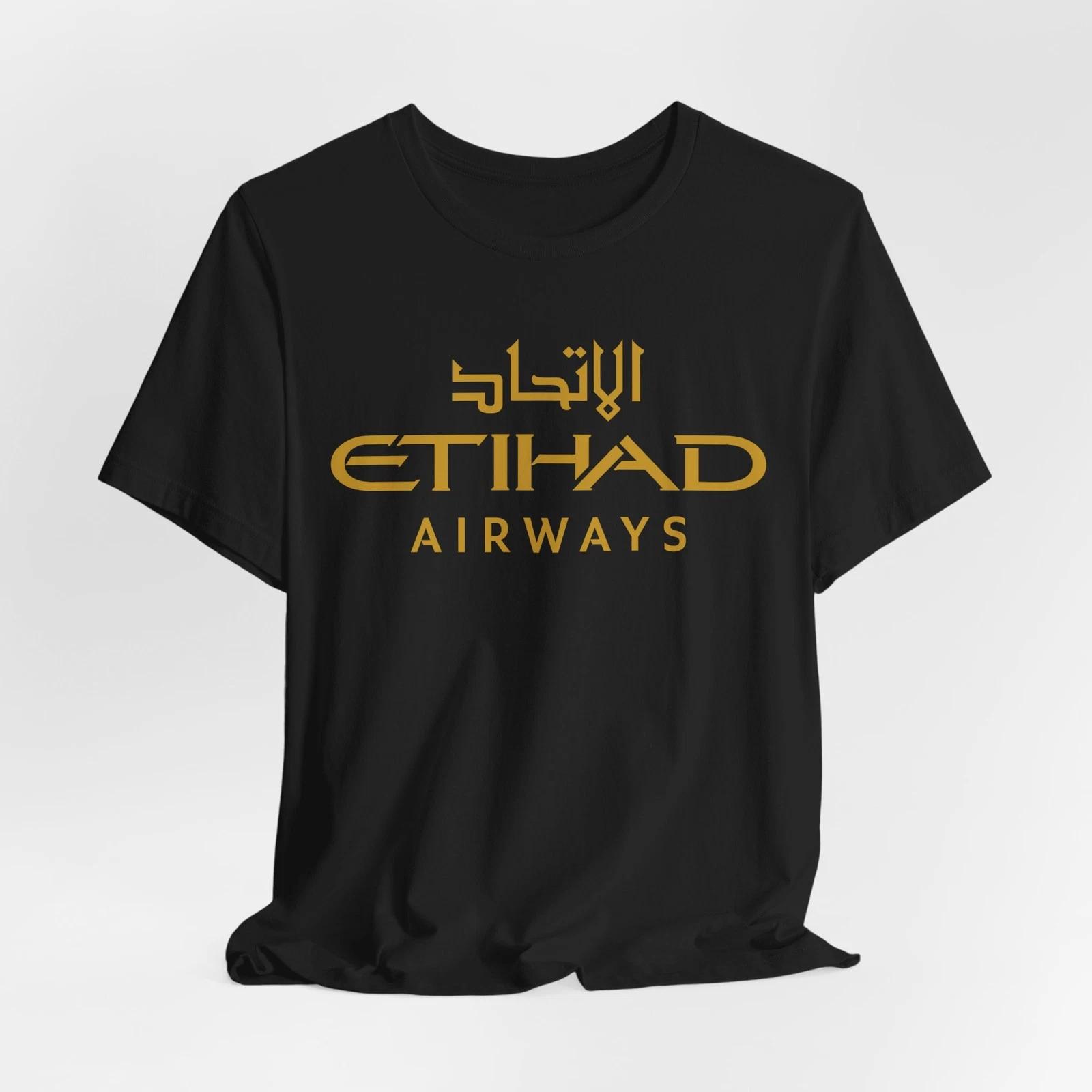 Men s and Women s T-shirts New Etihad Airways Logo United Arab Emirates Airline XXL