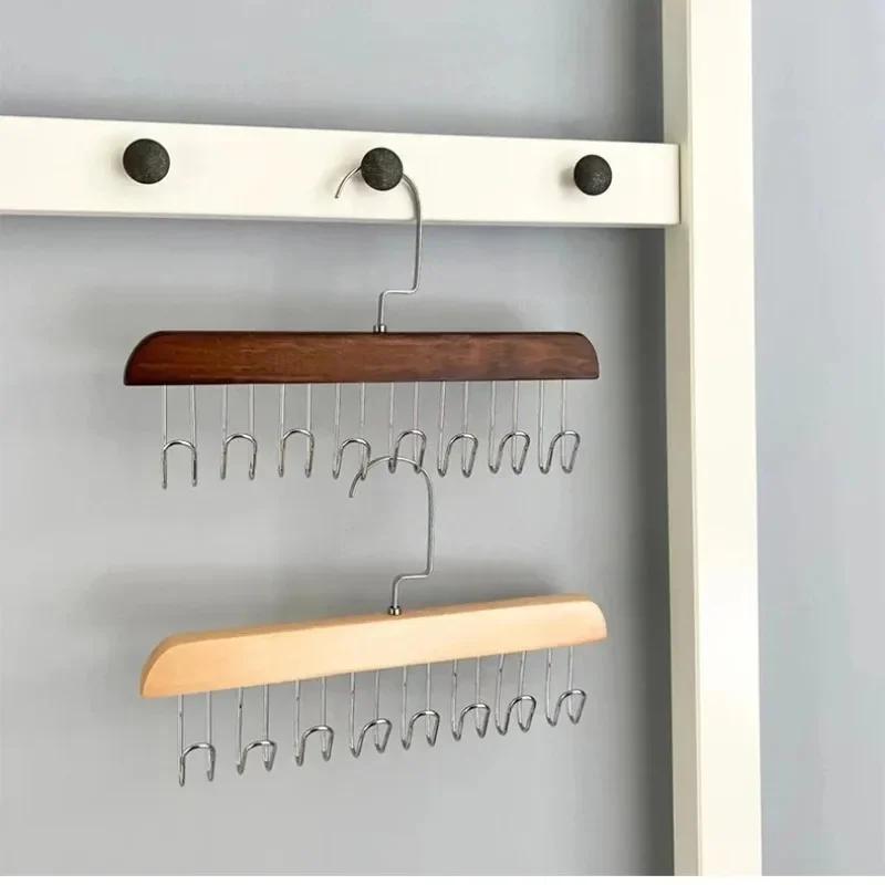 Household 8 Hook Hanger Rack Multifu Convenience Drying Rack Hanging Belts Hats Vests Silk Scarves Household Storage Goodies