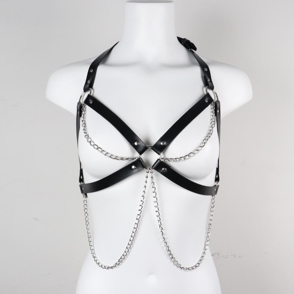 

Женский жилет в стиле Харадзюку из ПУ кожи на одно плечо с кружевной шнуровкой, подчеркивающей талию