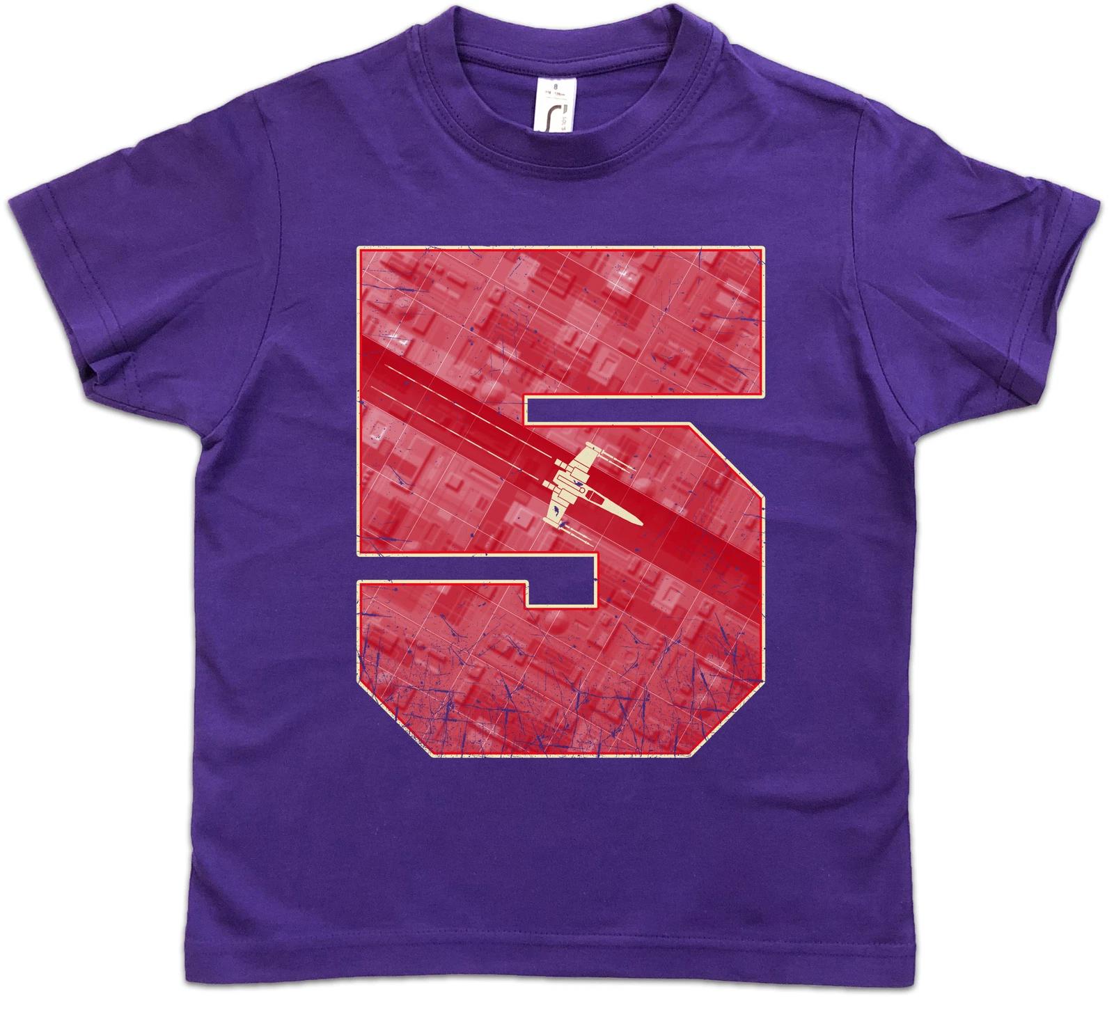 RED FIVE 5 I Kids Boys kids boys T-Shirt Luke Star Skywalker X-Wing Wars Pilot 100