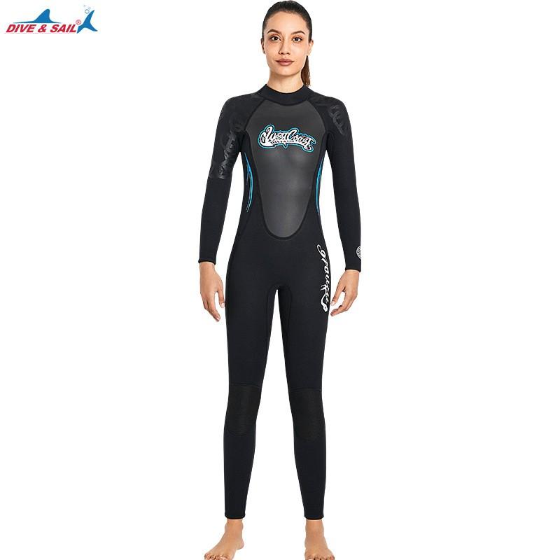 

Manufacturer 3MM Diving Suit Women s Long-sleeved Thermal Men s One-piece Cold-proof Swimming Deep Snorkeling Surfer M
