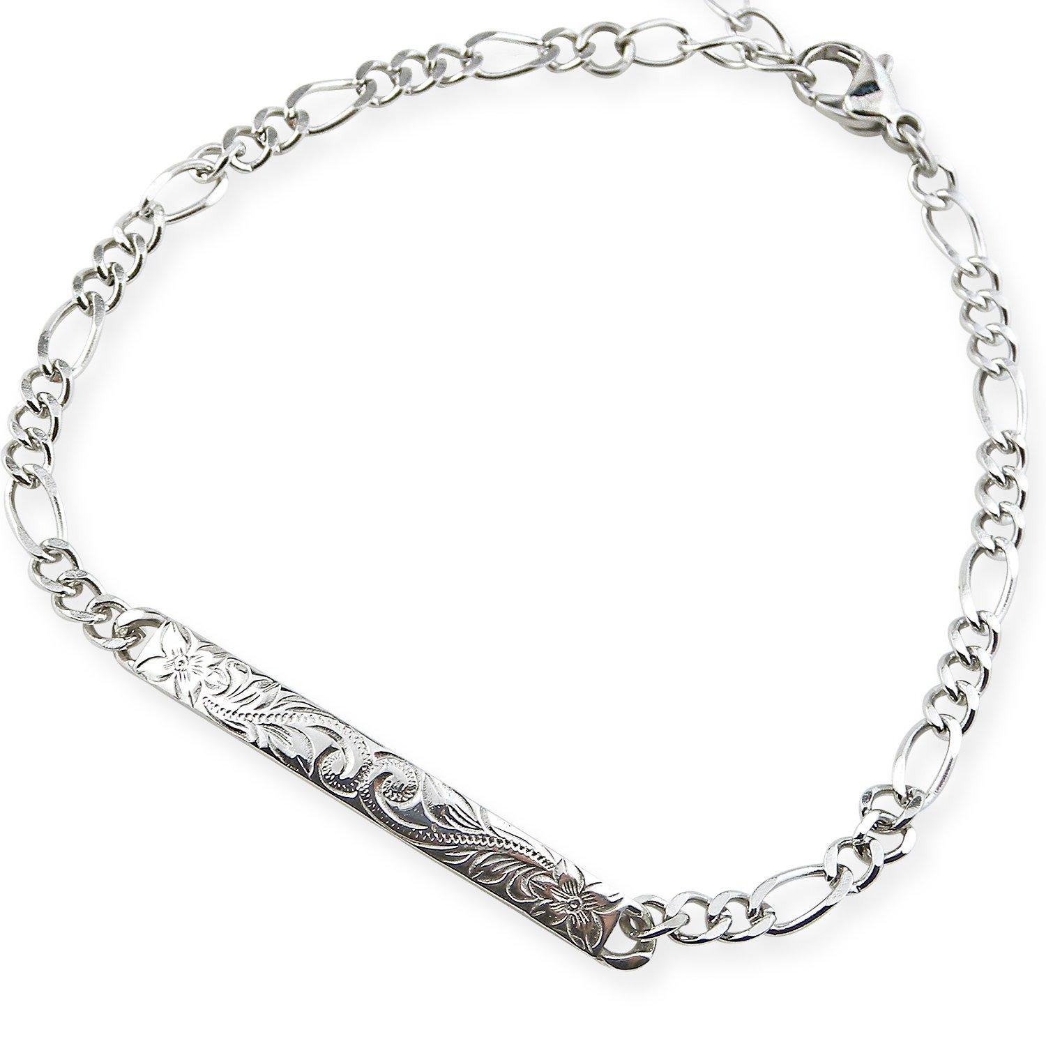 

Aloha Lokahi Hawaiian Jewelry Bracelet Surgical Stainless Steel Plumeria Scroll Stainless Silver Accessory [Aloha lokahi]