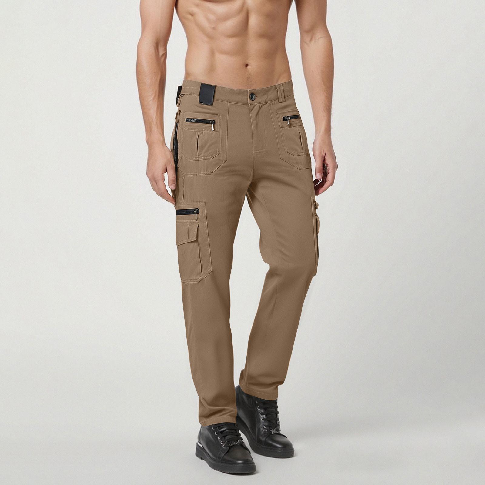 

Мужские спортивные повседневные брюки для бега, легкие походные рабочие брюки, уличные брюки XL хаки