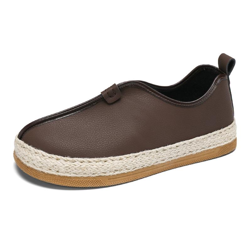 New Summer Men's Leather Moccasins Fashion Black Slip-on Men Casual Shoes Comfortable Flat Man Loafers Leisure Hey Dude Shoes