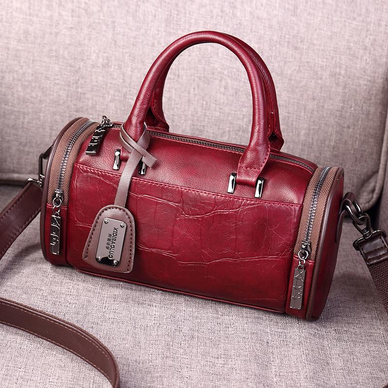 

Жіноча сумка на плече в стилі ретро, ​​портативна навісна, велика місткість, багатовідсікова сумка, сумка-мессенджер, меніск, у Європі та Америці бордовий