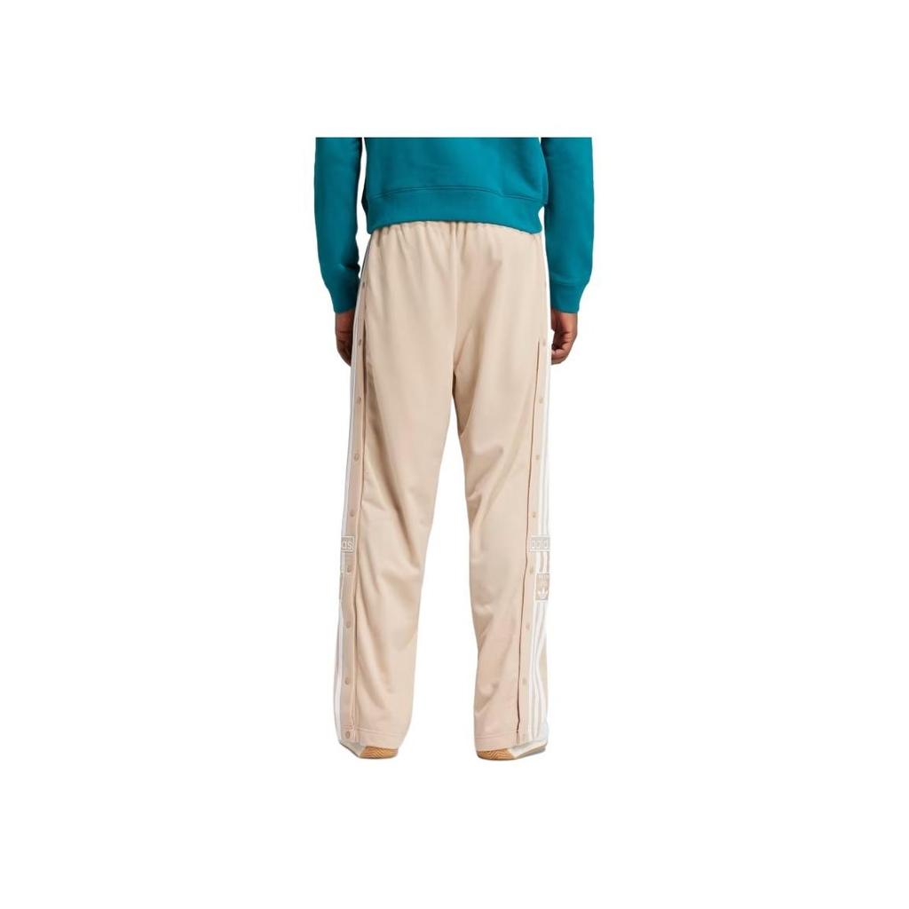 adidas Originals Adibreak Striped Loose Fit Mid Rise Straight Leg Knit Sports Pants Men Bottoms Magic-Beige IY9926