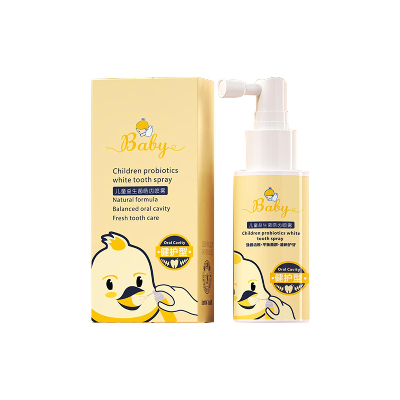 

Детский спрей для полости рта, зубная паста для малышей, помощник при кариесе и свежем дыхании, детский антикариес без фторида для новорожденных и дошкольников, 40 мл One Size жёлтый